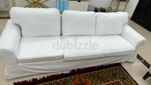 Free white Ikea Sofa  مجانا كنبة ajman / عجمان