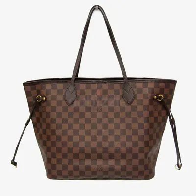 Louis Vuitton Neverfull MM Damier Ebene Tote Bag