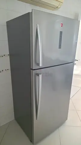 Double-door refrigerator stainless finish few months old pick up on Friday