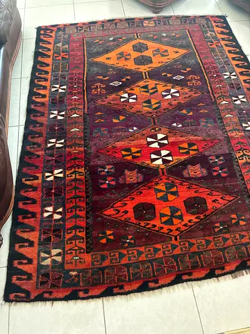 Large Heal’s UK Tribal Wool Rug – 210 × 175 cm – Excellent Condition