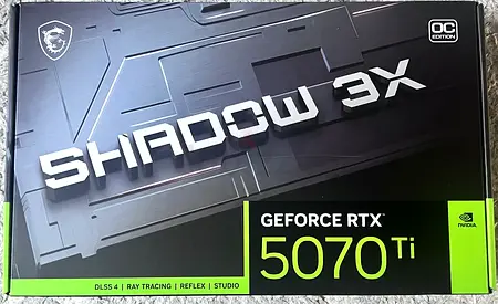 MSI Shadow 3X GeForce RTX 5070 Ti GPU - Mint Condition (Box Included)