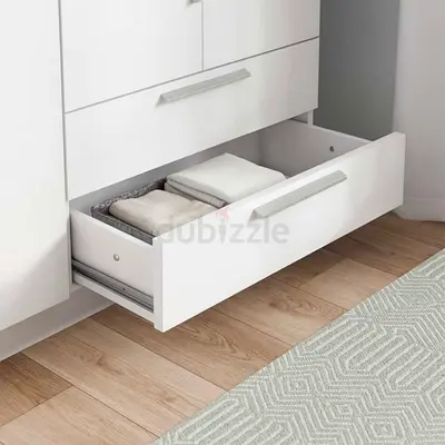 Minimalist white MDF 4 door Wardrobe