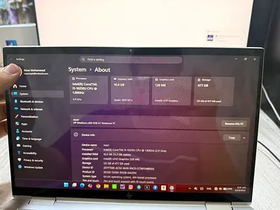 Hp leptop Elitebook touch screen i5 1030 G7 x360 touch 512gb 16gb