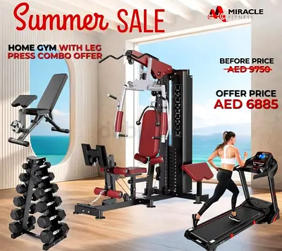 Miracle Fitness Home Gym Equipment with Leg Press Combo
