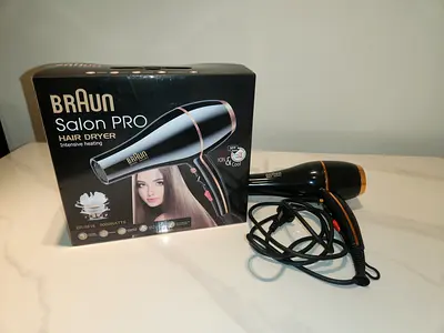Braun Salon Pro Hair Dryer with Box - Good Working Condition