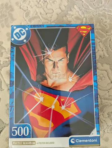 Clementoni 500-piece Superman jigsaw puzzle (36x49 cm) with poster