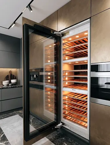 Miele Latest Model Built-In Wine Refrigerator – Large Capacity, Triple-Zone Temperature Control, Exc