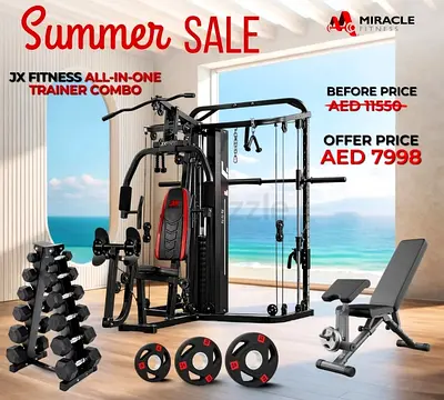 JX Fitness All in One Functional Trainer Combo Set