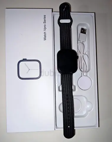 Smartwatch VPro Series with Magnetic Charger and Extra Strap - Black