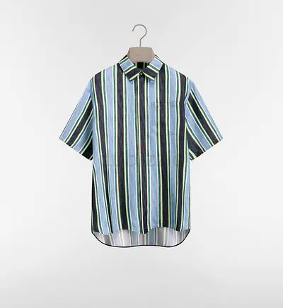 Dioriviera Dior Original Oblique Sun Stripes Short-Sleeved Shirt