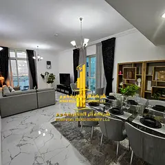 Two-bedroom apartment with a living room, fully furnished with new furniture, available for monthly