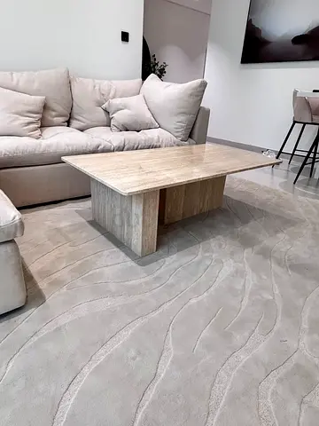 Travertine modern coffee table
