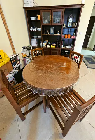 Solid wood dining table