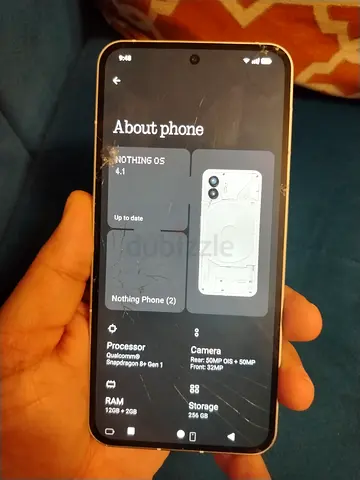 Nothing Phone 2 256gb 12gb Ram glass crack back and front all work perfect