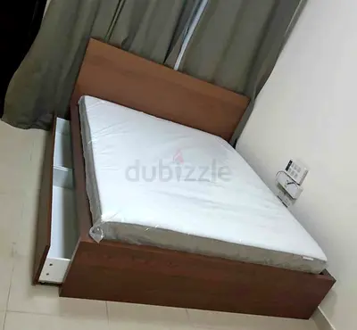 Modern Wooden Bed Frame with Under-Bed Storage Drawers 2