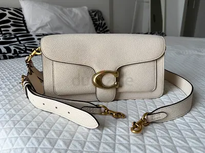 Coach Tabby Shoulder Bag 26 in white color
