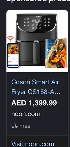 Cosori smart wifi 5.5L Air Fryer with Original Box - Good Condition