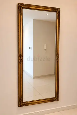 Full-Length Ornate Gold Wall Mirror - Classic Frame