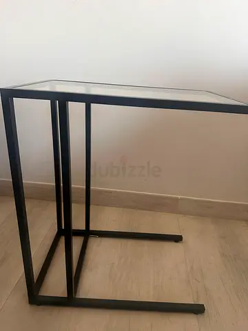 VITTSJO Side Table / Laptop Table  (Black  Glass)