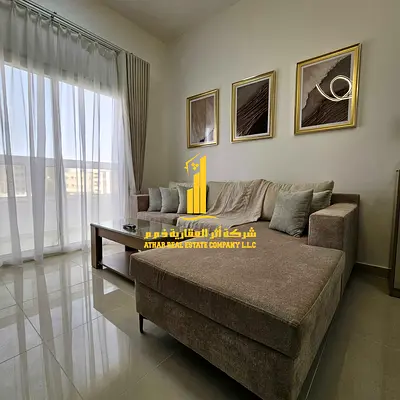 بالقرب من جامعة عجمان افخم وارقى غرفة وصاله مفروشه بالكامل فرش VIP جديد للايجار الشهري في الجرف 2 بجانب مدرسة الاقصى