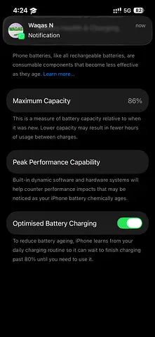 iPhone 14 with 86% Battery Health — Good Condition