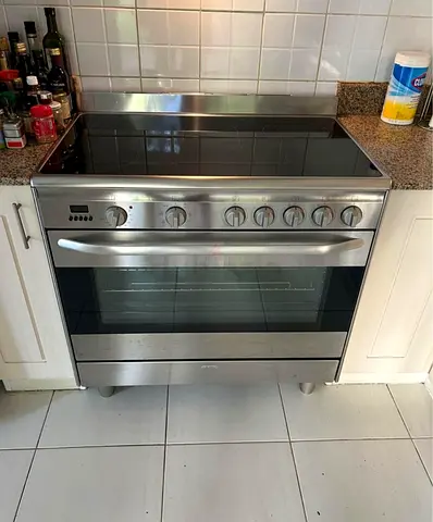 Brand Smeg Italy 90×60 cm 5 Hobs Full Electric Ceramic Cooker Range