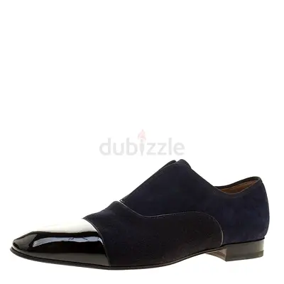 Christian Louboutin Two Tone Suede and Felt Alpha Male Slip On Oxford Loafers Size 43.5