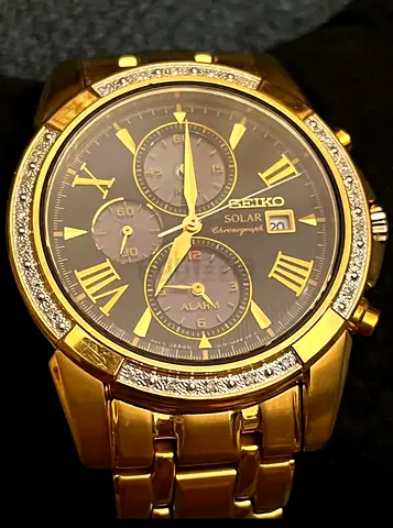Seiko Real Diamonds Chronograph watch omega longines rado tag heuer westend frederique constant iwc