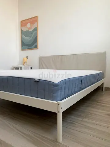 Double bed 180x200 frame with mattress - clean, good condition