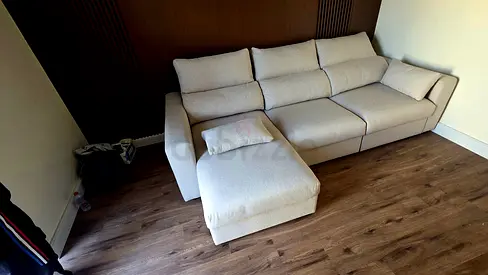 As A New Condition High Quality ikea Eskilstuna L shape sofa bed with under storage