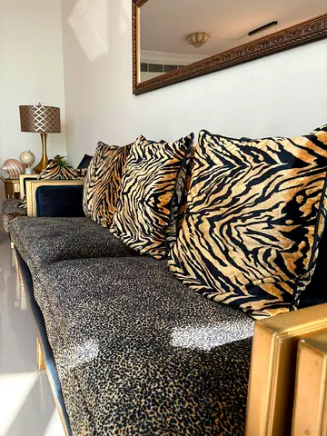 2XL Stylish Velvet Animal Print Sofa