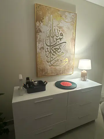 White modern dresser gloss finish