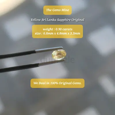 Original Yellow Sri Lanka Sapphire 0.90 Carats