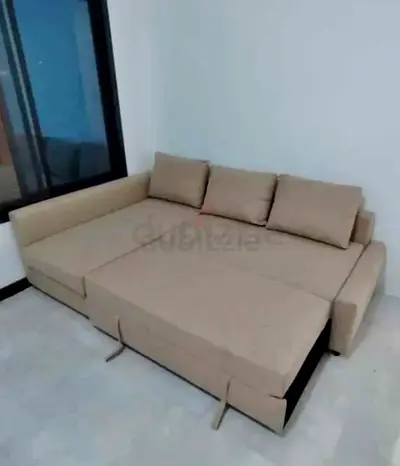 IKEA L Shape Sofa cum bed with big storage and you can fix the storage left or right anyside