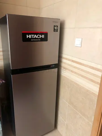 Hitachi stainless steel refrigerator - good condition