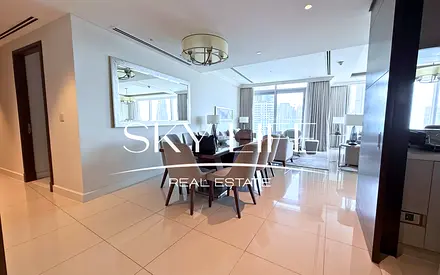 Iconic Burj View | Furnished | Luxury 3BR + Maid