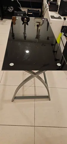 Glass dining table 134x64x75