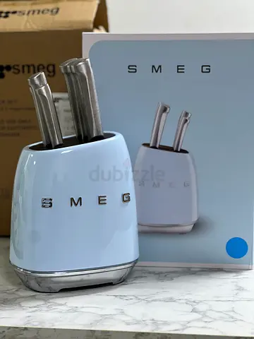 Smeg knife set blue