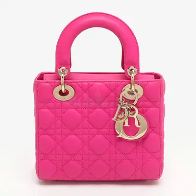 Dior Lady Dior My ABCDior Small Pink Cannage Leather Tote