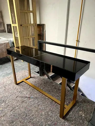 Marble Console Table - Luxury Black and Gold