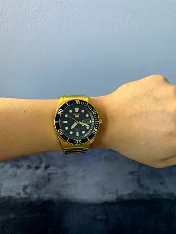Rare Discontinued SEIKO 5 Sports Sea Urchin Gold
