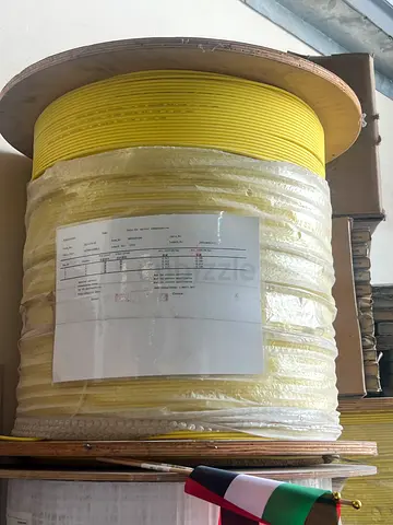 Large Industrial Cable Spool - Yellow Electrical Wire (Unused)