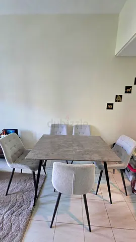 4-6 Seater Extendable Dining Table with 5 Dining Chairs
