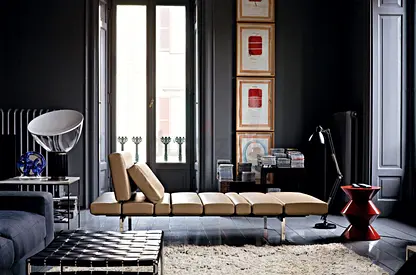 x2 MINOTTI Smith Lounge System with backrest, armrest, end table Italian LOUNGER DAYBED 195x97x36 cm