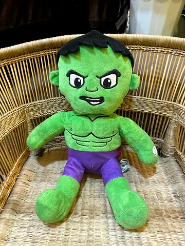 Green Hulk plush toy - soft stuffed superhero (used)