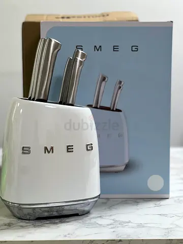 Smeg knife set white