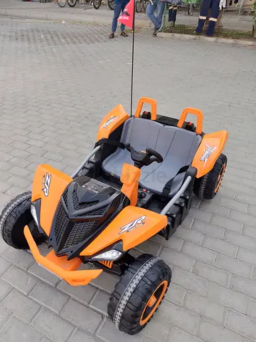 Electric Ride-On Buggy for Kids - 2-Seater, Orange
