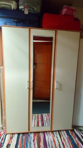 3 Door Wardrobe Cupboard with Mirror - URGENT SELL