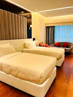 Hotel apartment bed space next to metro