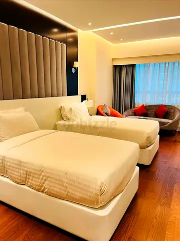 Hotel apartment bed space next to metro